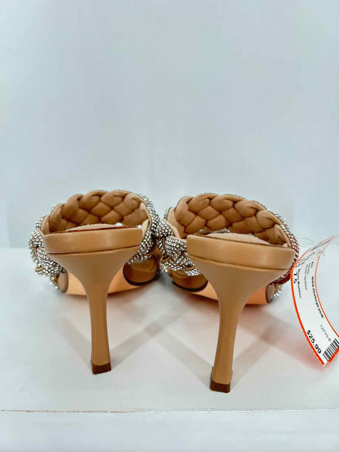 Steve Madden Women Size 7.5 Nude Sparkle Heels