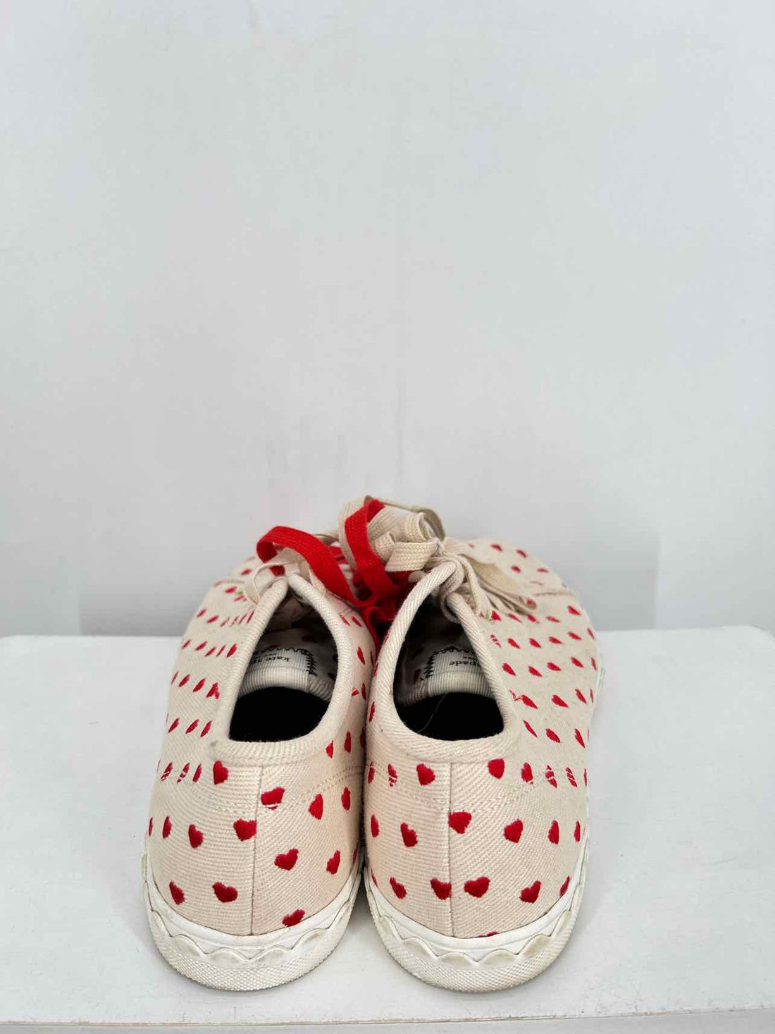 Kate Spade Women Size 9.5 Beige Print Canvas Sneakers