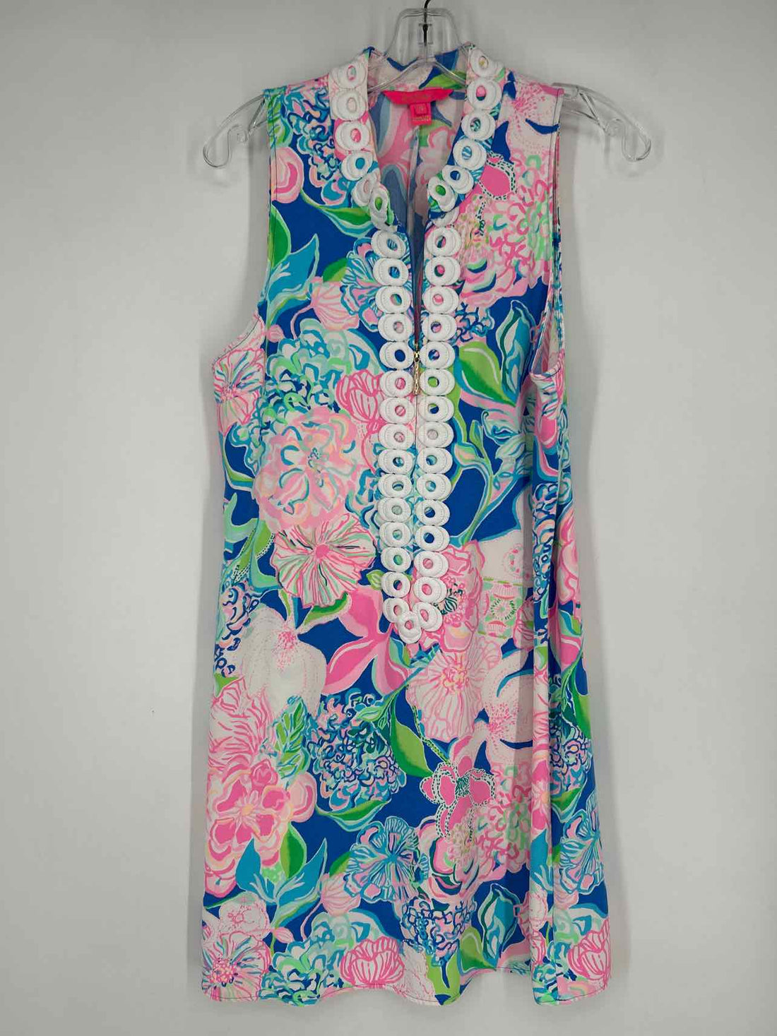 Lilly Pulitzer 10 Blue & Pink Floral Sleeveless Lilly Pulitzer Dress