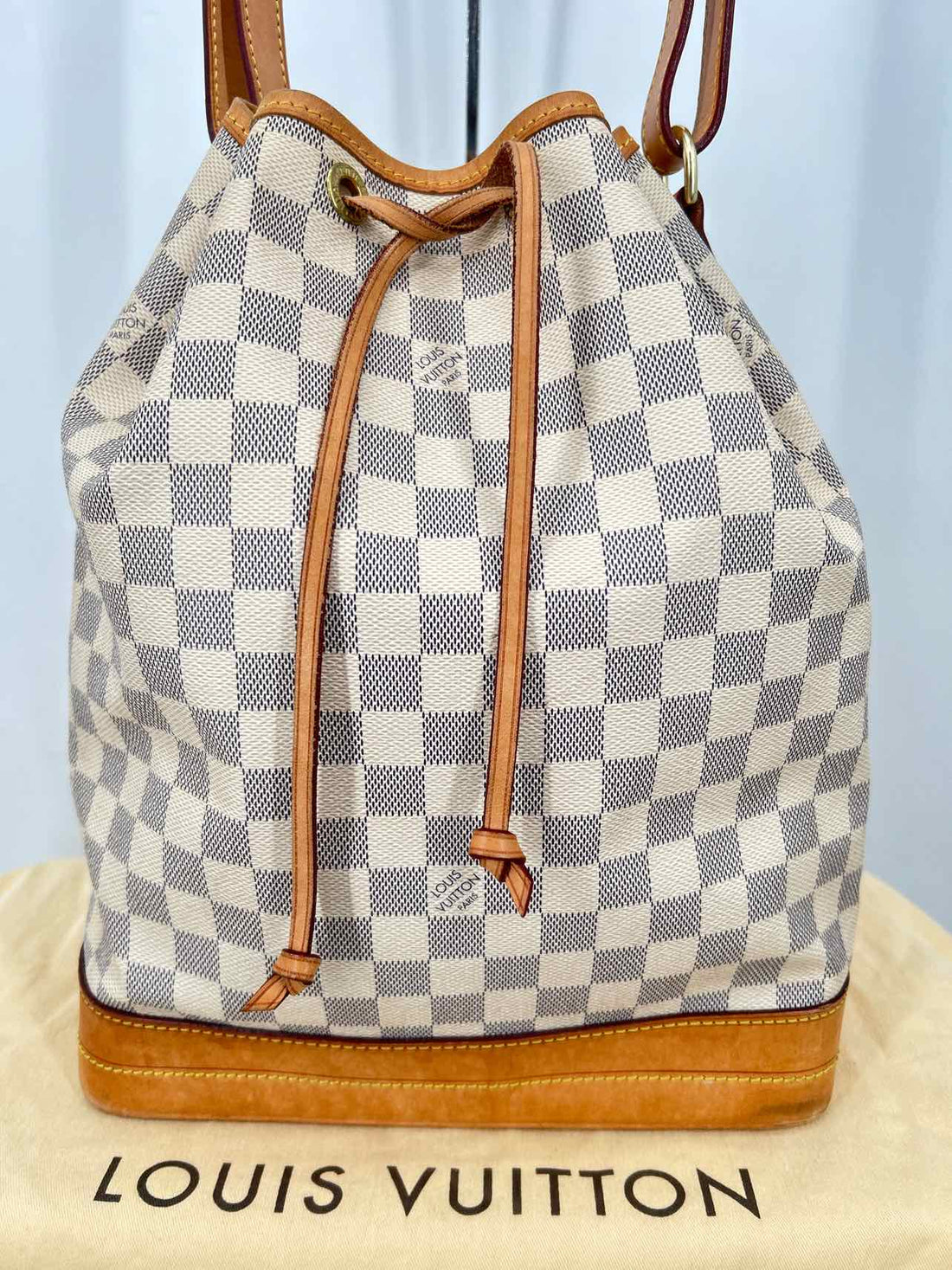Louis Vuitton Noe GM  Damier Azur Leather & Coated Canvas LUXURY