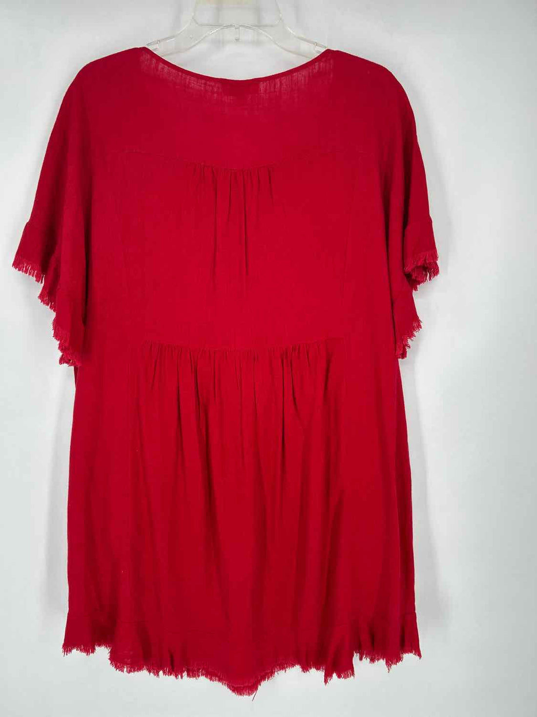 Umgee Size L Red Short Sleeve Dress