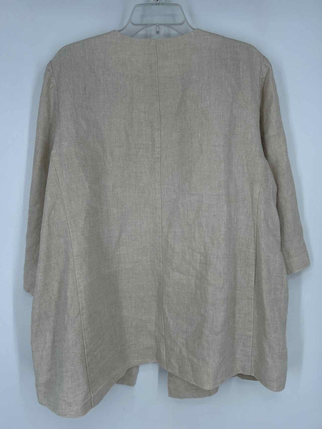 Chicos Size 3 (XL) Beige Linen Blazer