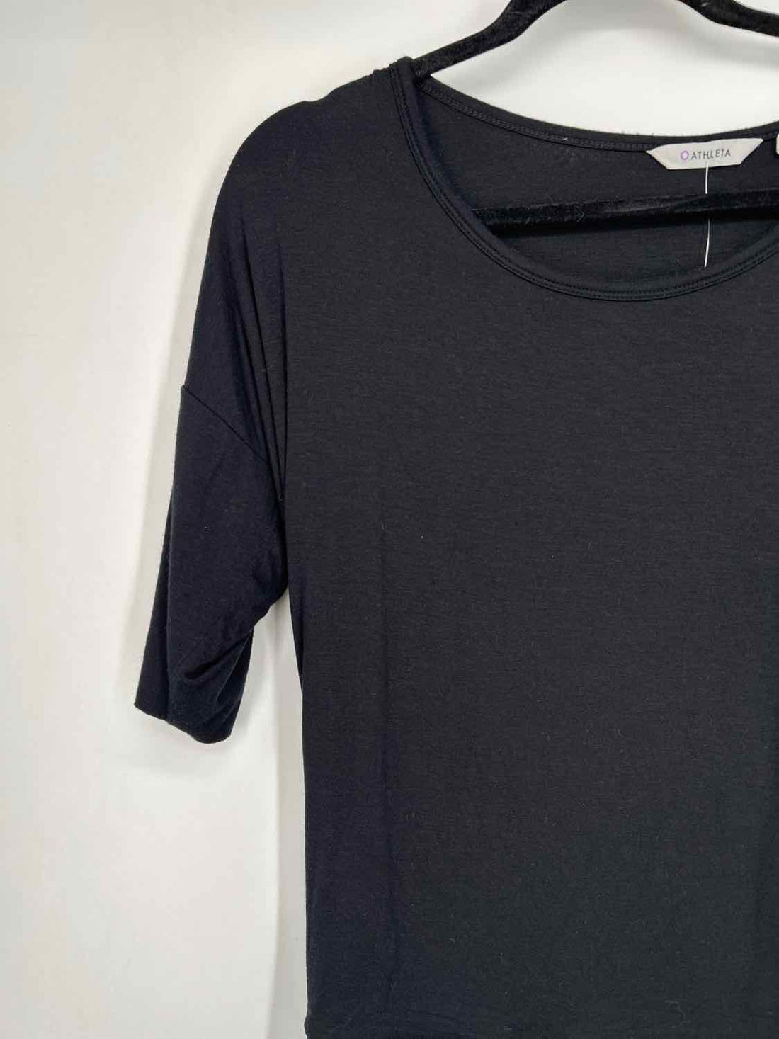 Athleta Size S Black Short Sleeve Dress