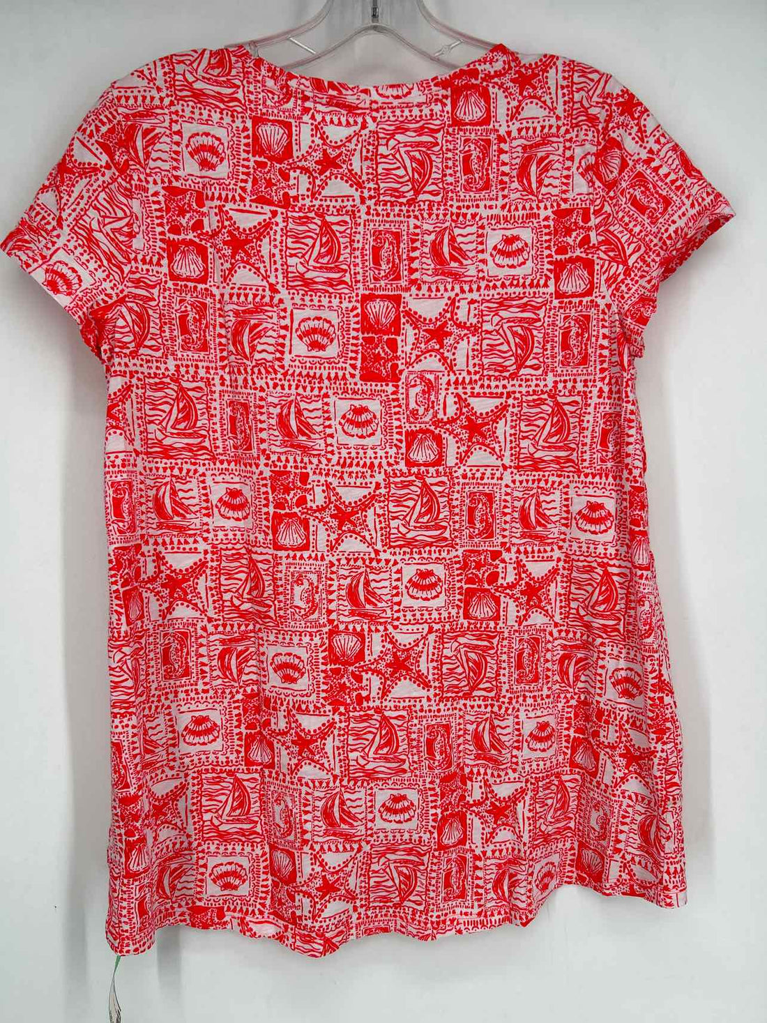Lilly Pulitzer S White & Red Print Lilly Pulitzer Top