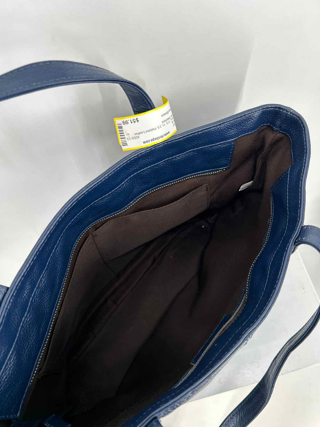 Onna Ehrlich Navy Pebbled Leather Tote