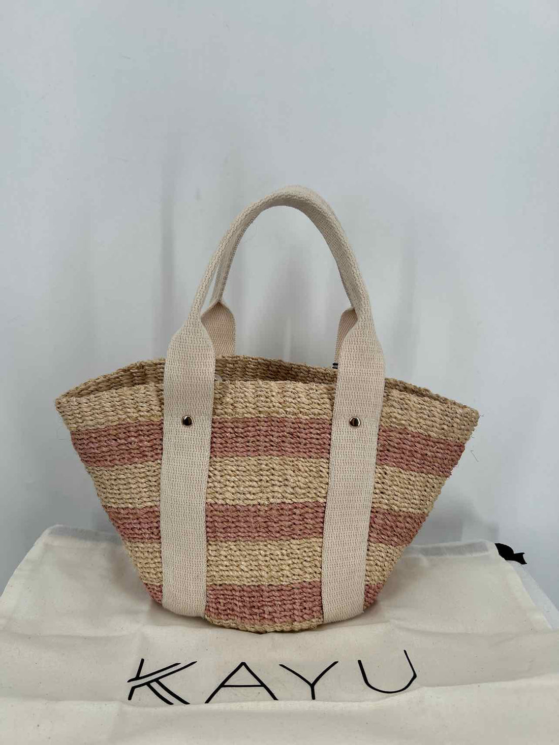 Kayu Natural Striped Straw NWT Purse