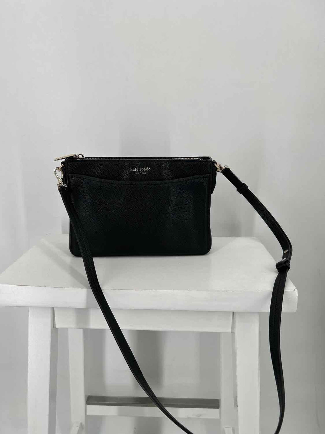 Kate Spade Margaux medium black pebbled leather Crossbody