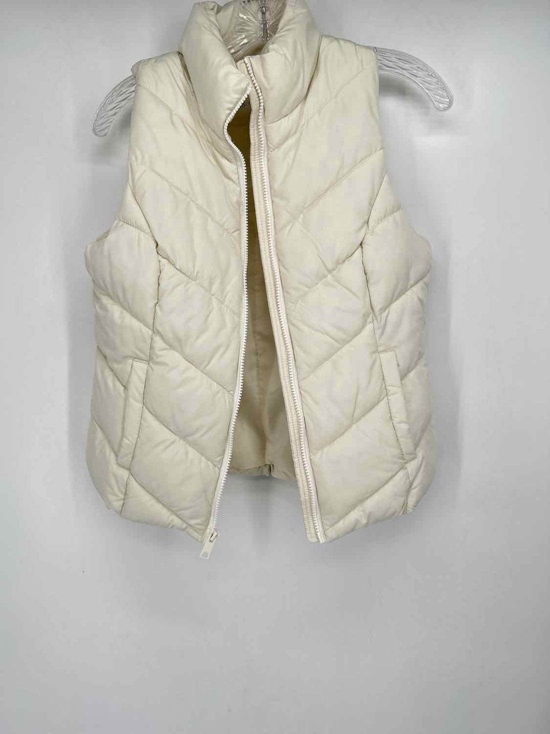 Cole Haan Size XS Cream Puffer Vest
