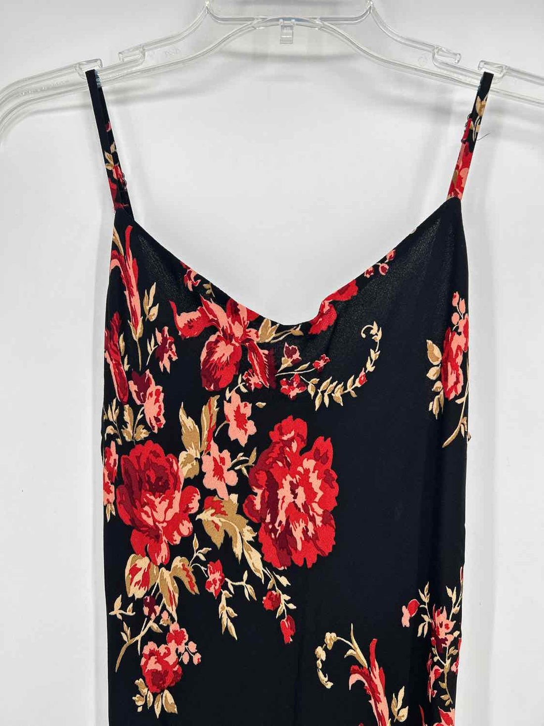Reformation Size XS Black Floral Sleeveless Dress