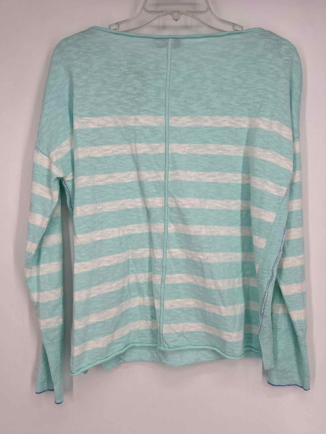 Vineyard Vines Size S Light Aqua & White Striped Sweater