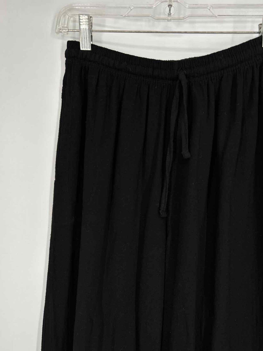 Cotton Natural Size L Black Pants