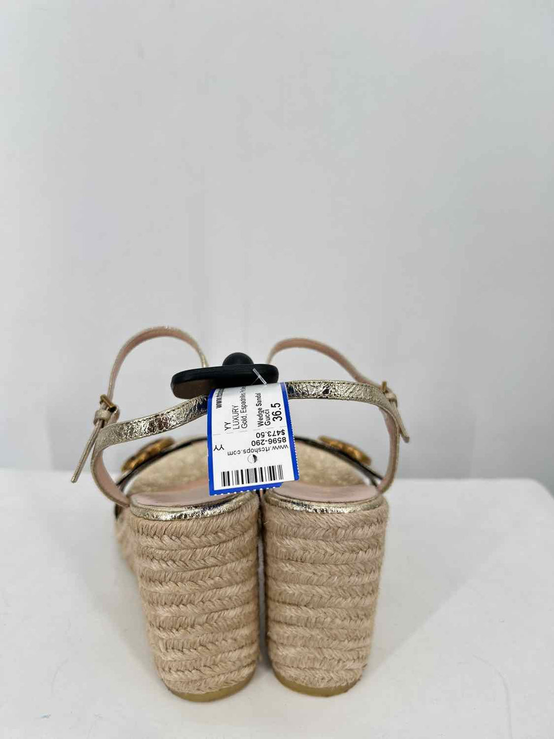 Gucci Women Size 36.5 Gold Espadrilles LUXURY
