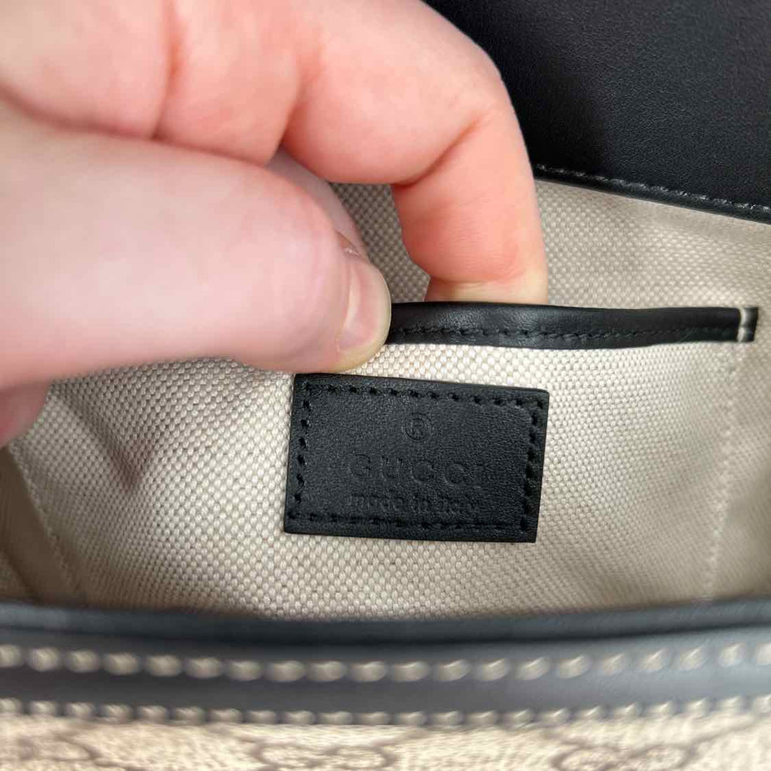 Gucci GG Supreme Horsebit 1955 Black Signature Crossbody