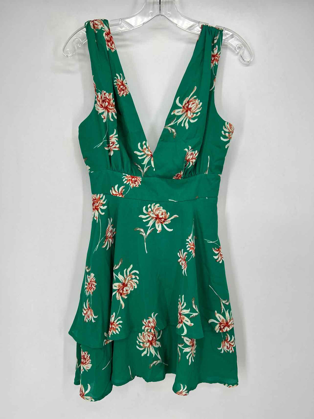 BB Dakota Size 0 Green Floral Dress