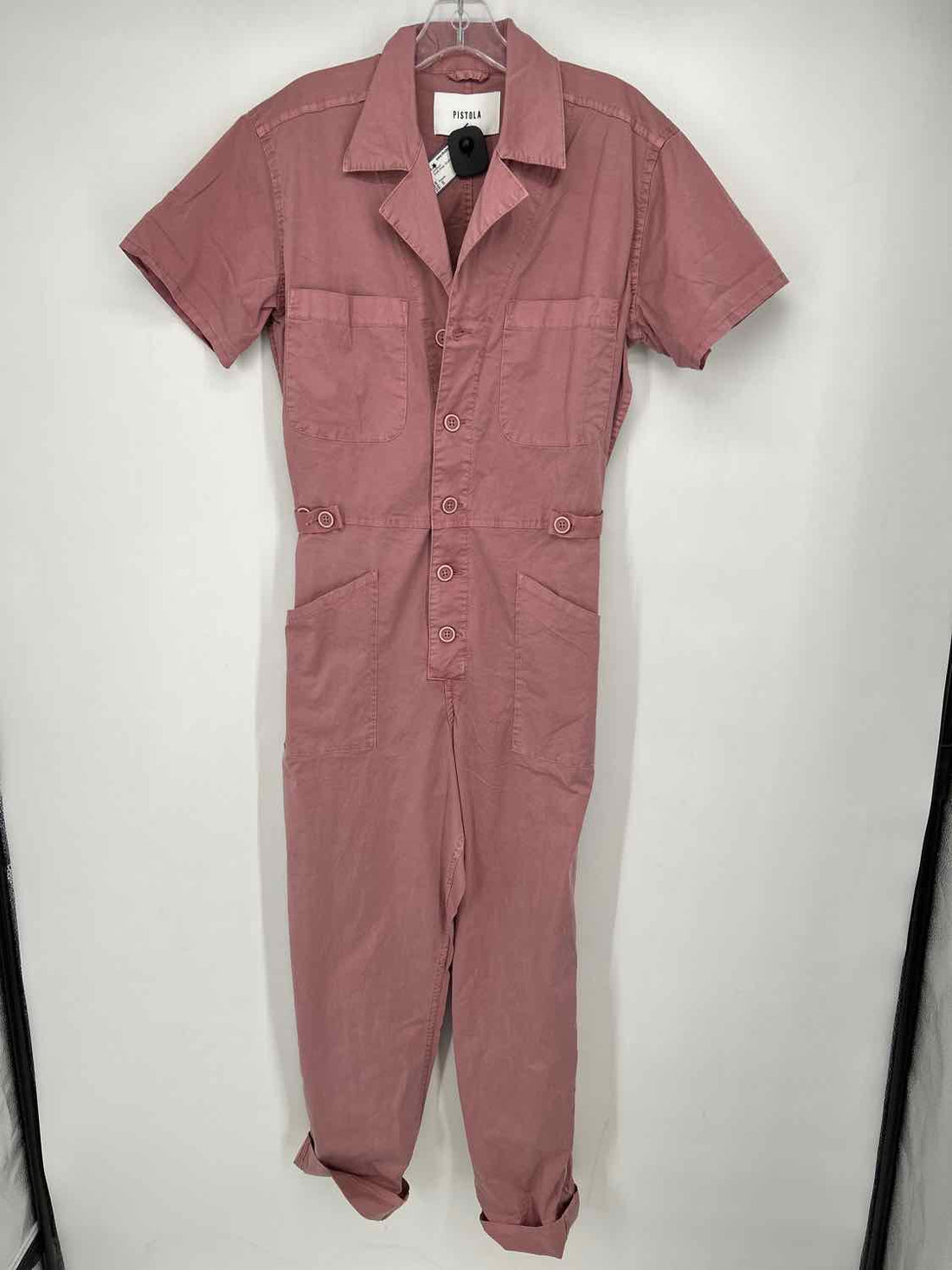 Pistola Size S Dusty Rose Short Sleeve Jumpsuit