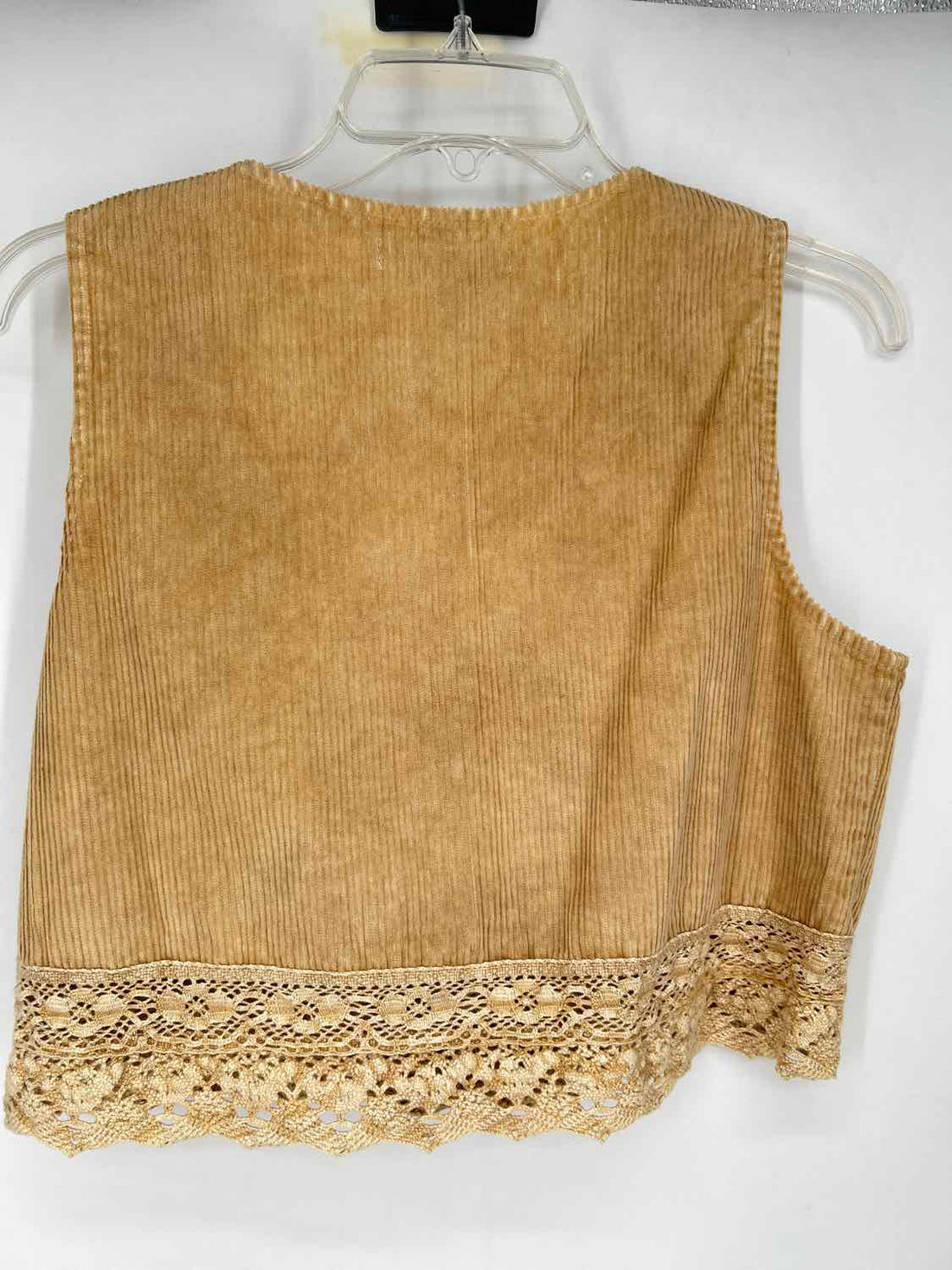 April Cornell Size XS Tan Corduroy Vest