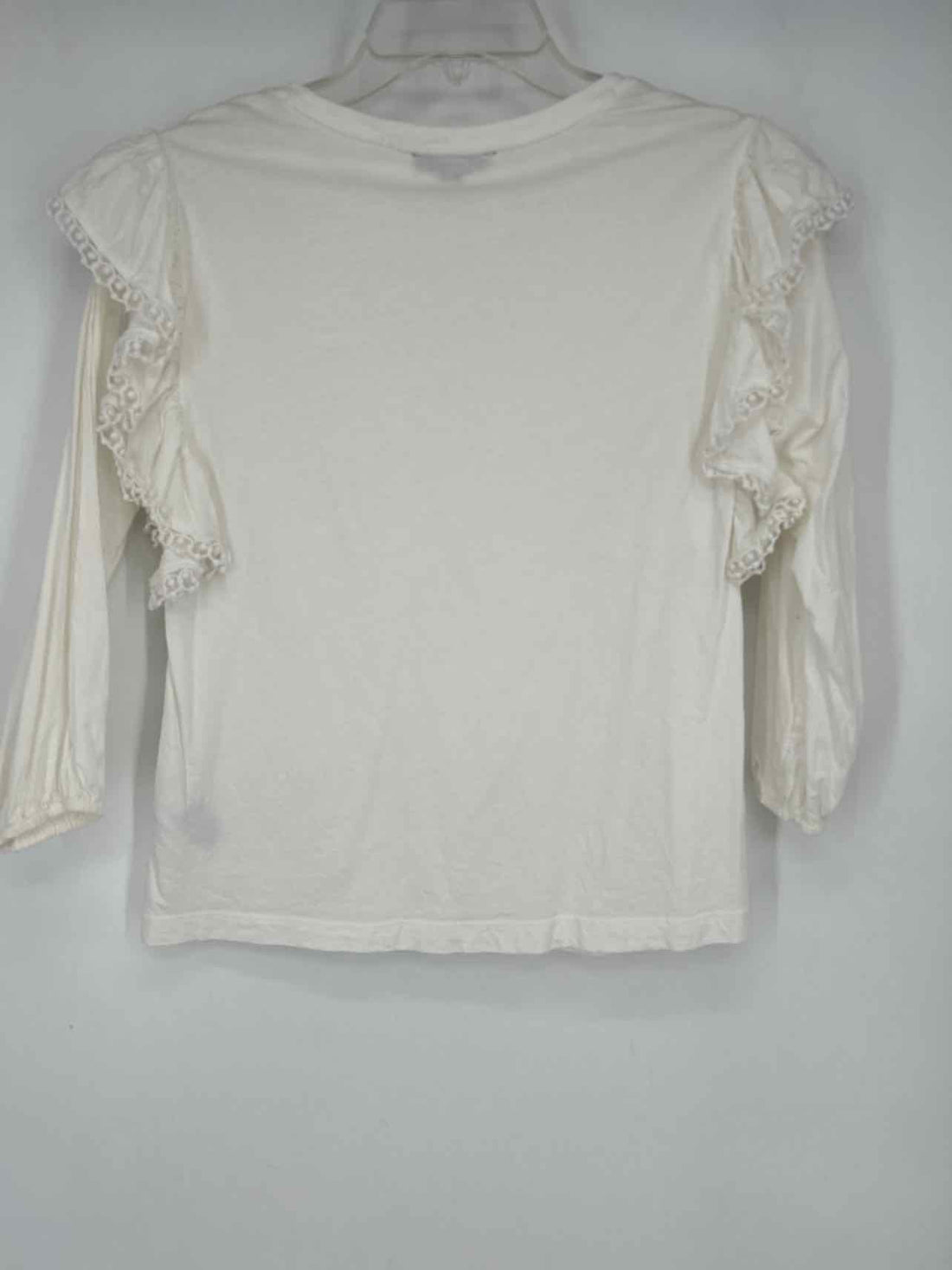 J Crew Size XS White Eyelet Long Sleeve