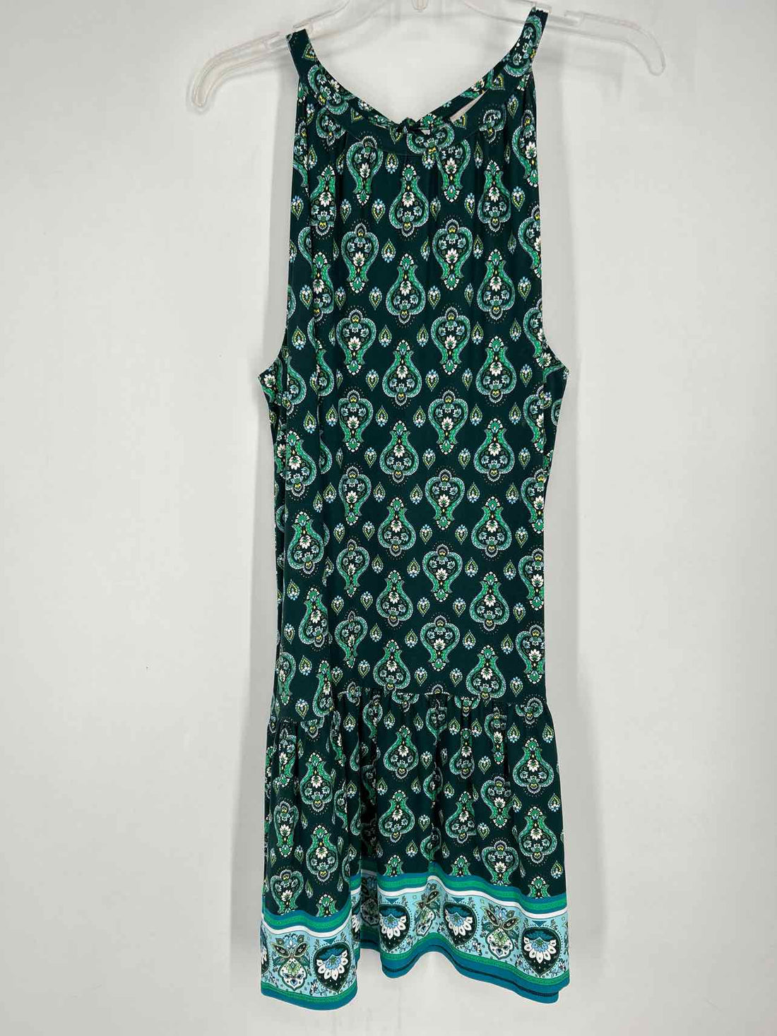 Loft Size XL Green Print Sleeveless Dress
