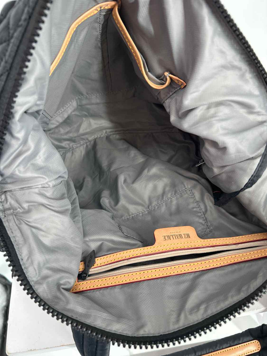 MZ Wallace Black Quilted Nylon Excellent Condition Tote