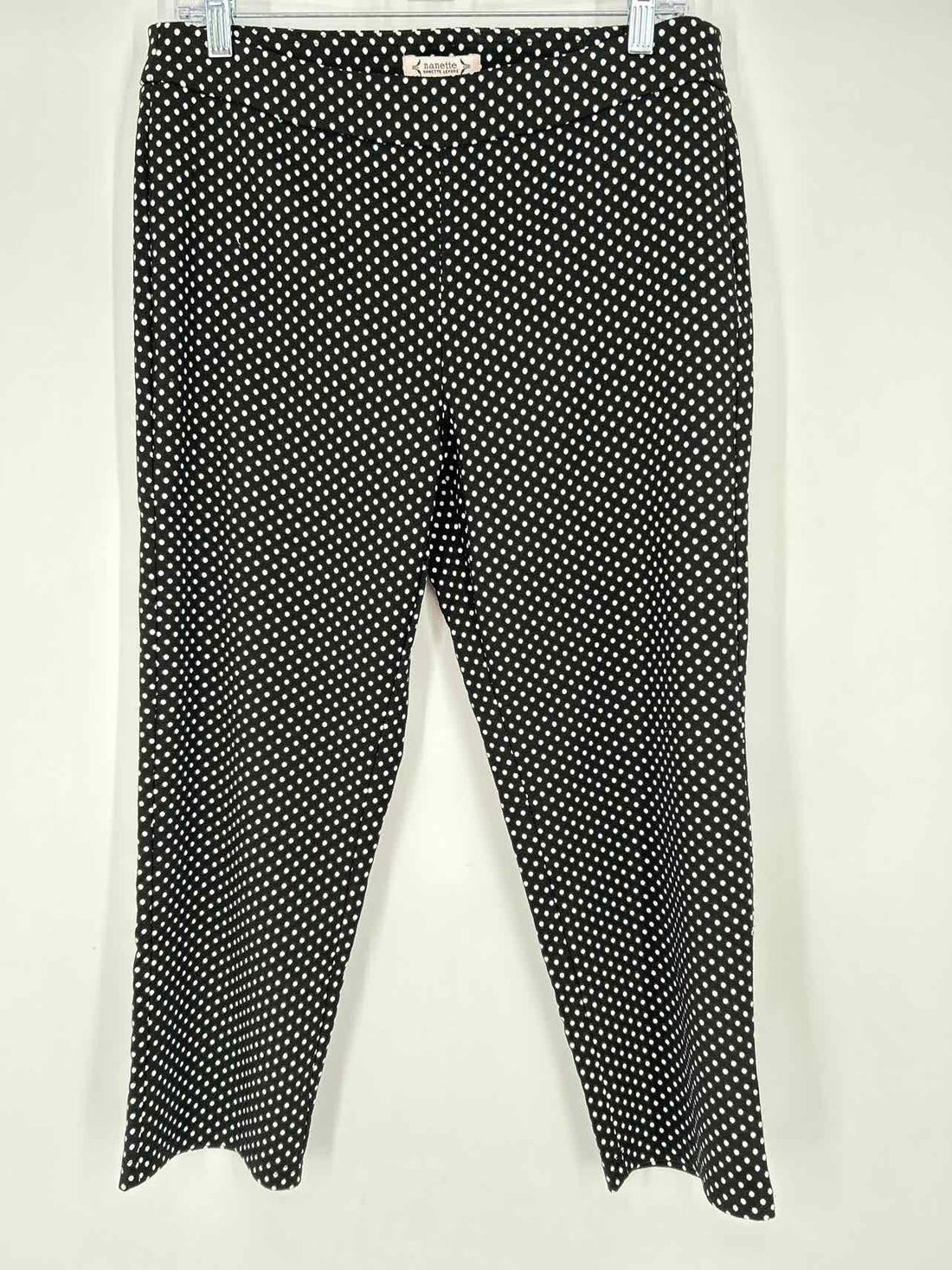 Nanette Lepore Size M Black & White Polkadot Pants