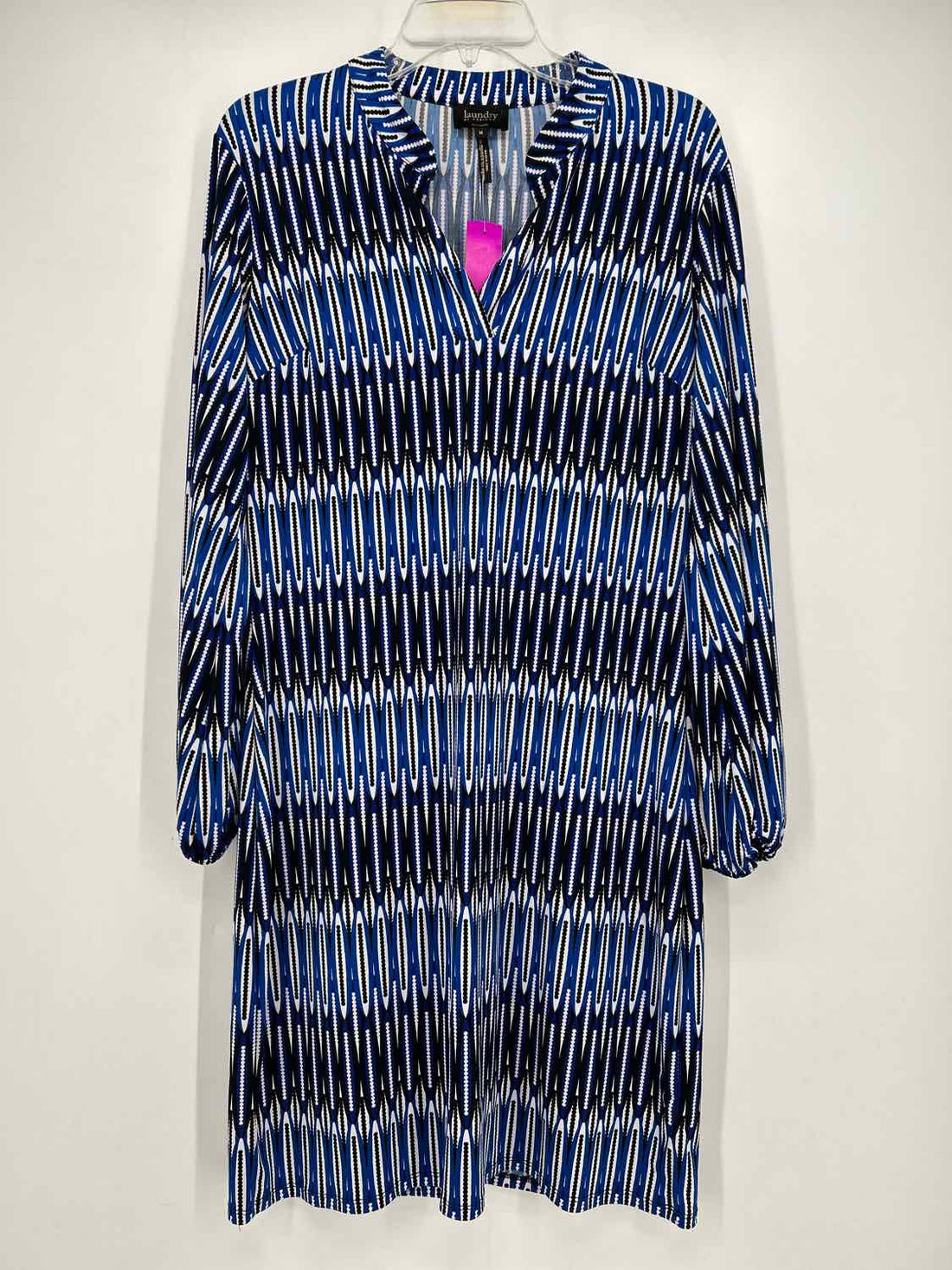Laundry By Design Size M Blue Print Dress