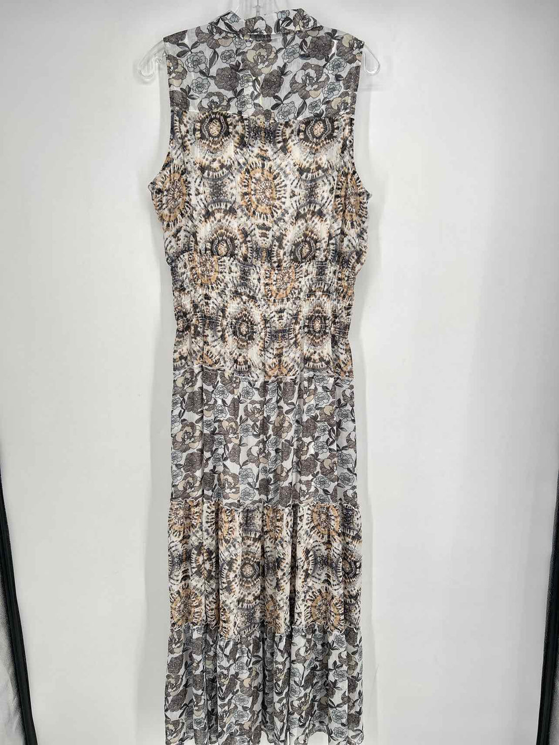 Figueroa & Flower Size XL White & Navy Print Dress