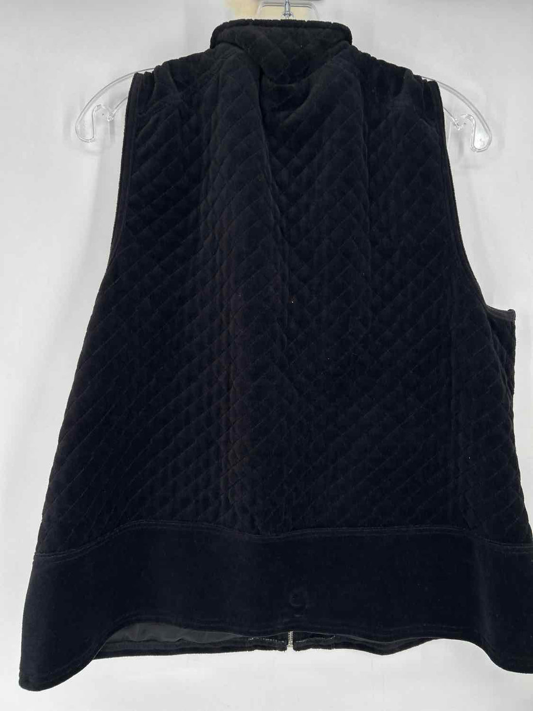 Liz Claiborne Size 1X Black Velour Vest