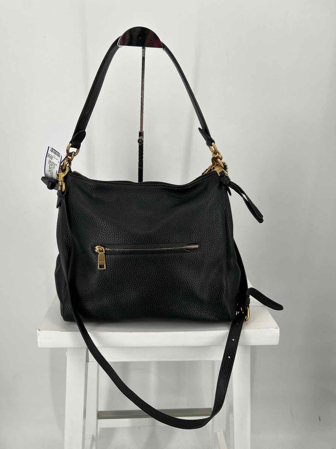 Coach Black Pebbled Leather Shoulder