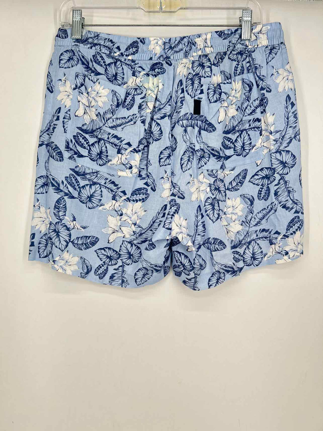 Margaritaville Size M Light Blue Floral Linen/Viscose Shorts