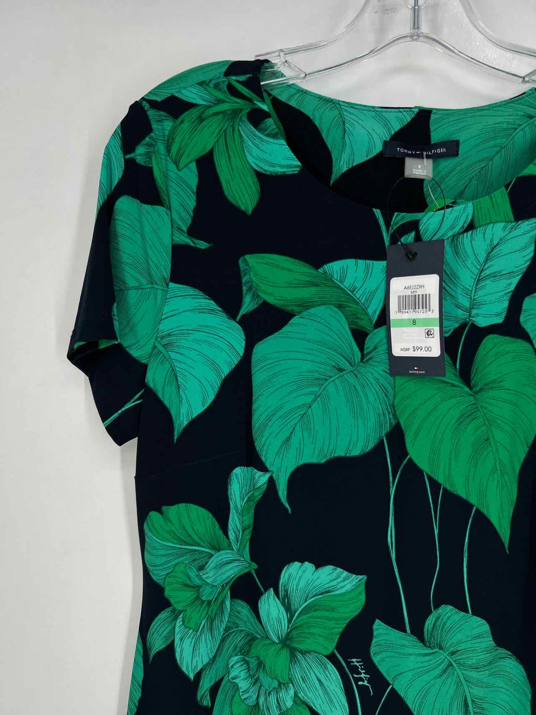 Tommy Hilfiger Size 8 Navy & Green NWT Dress