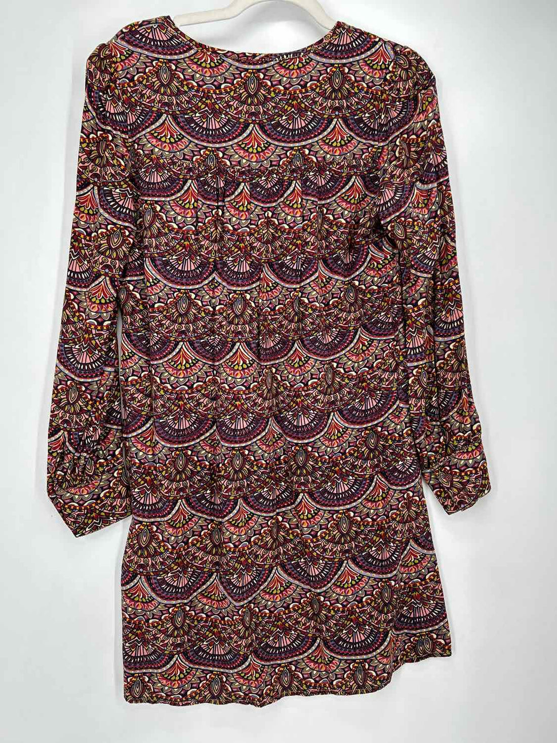 Chelsea & Violet Size S Purple Print Long Sleeve Dress