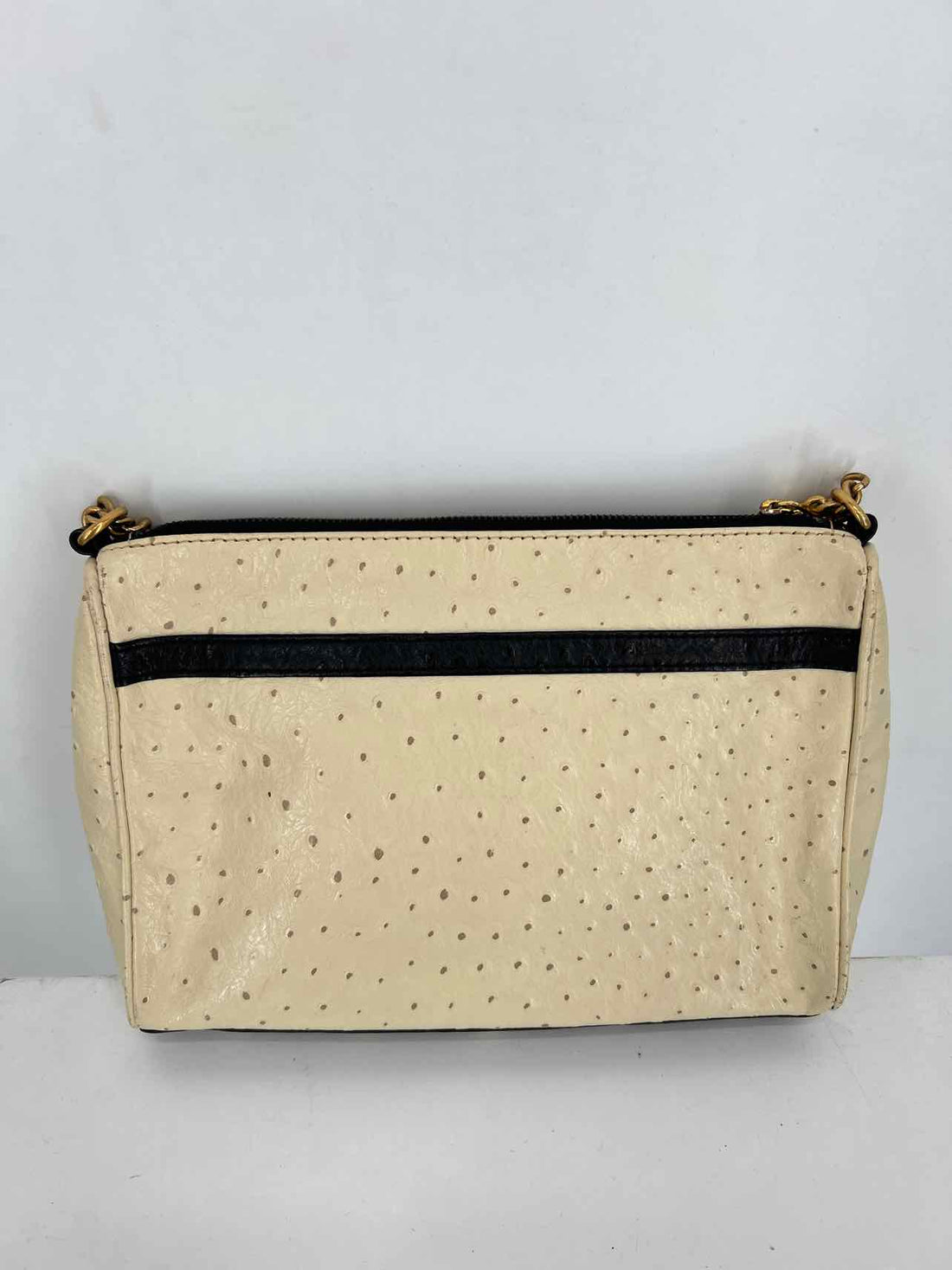 Rebecca Minkoff Off White Ostrich Embossed Leather Good Shoulder
