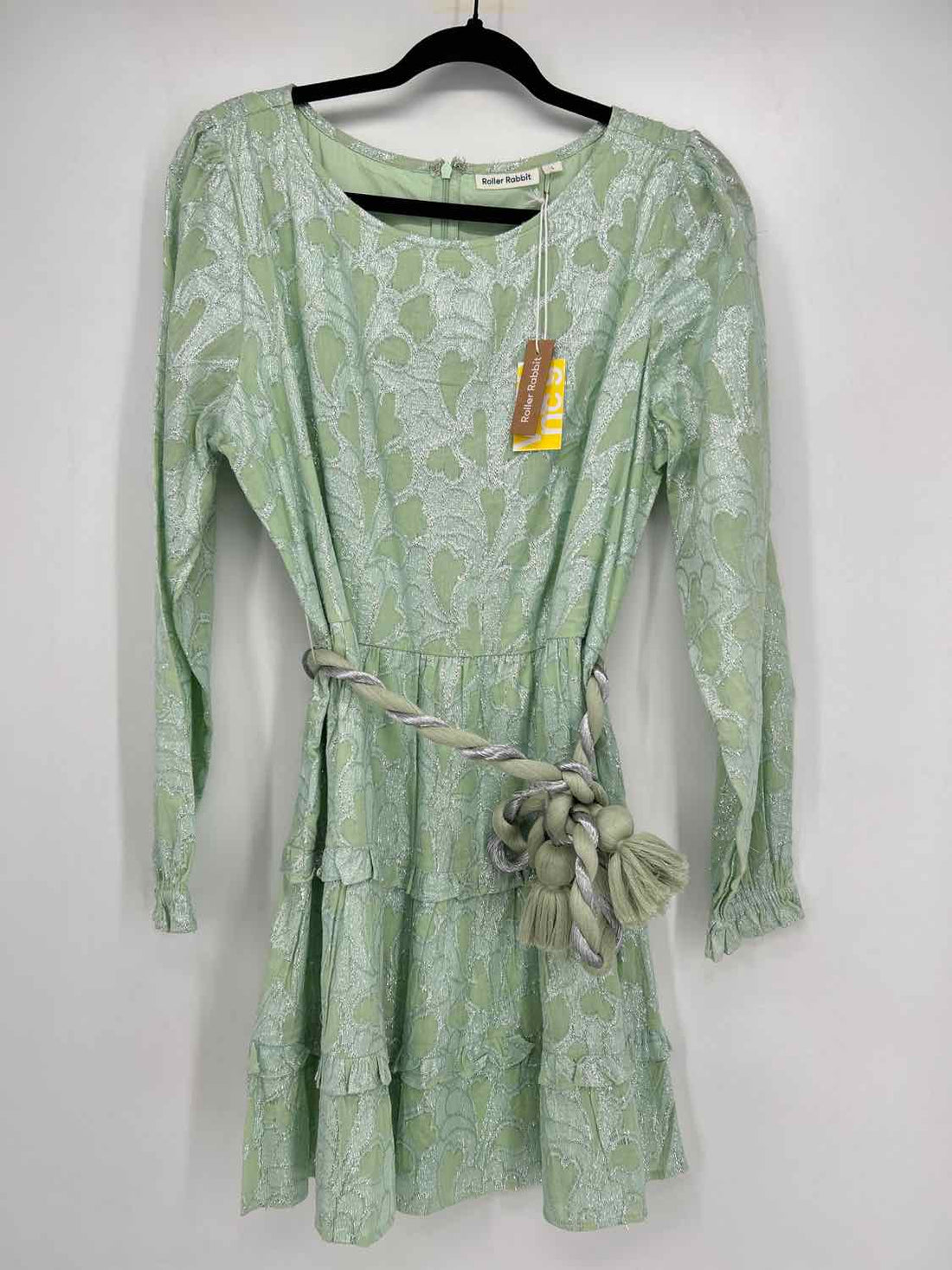 Roller Rabbit Size L Mint Green Shimmer NWT Dress