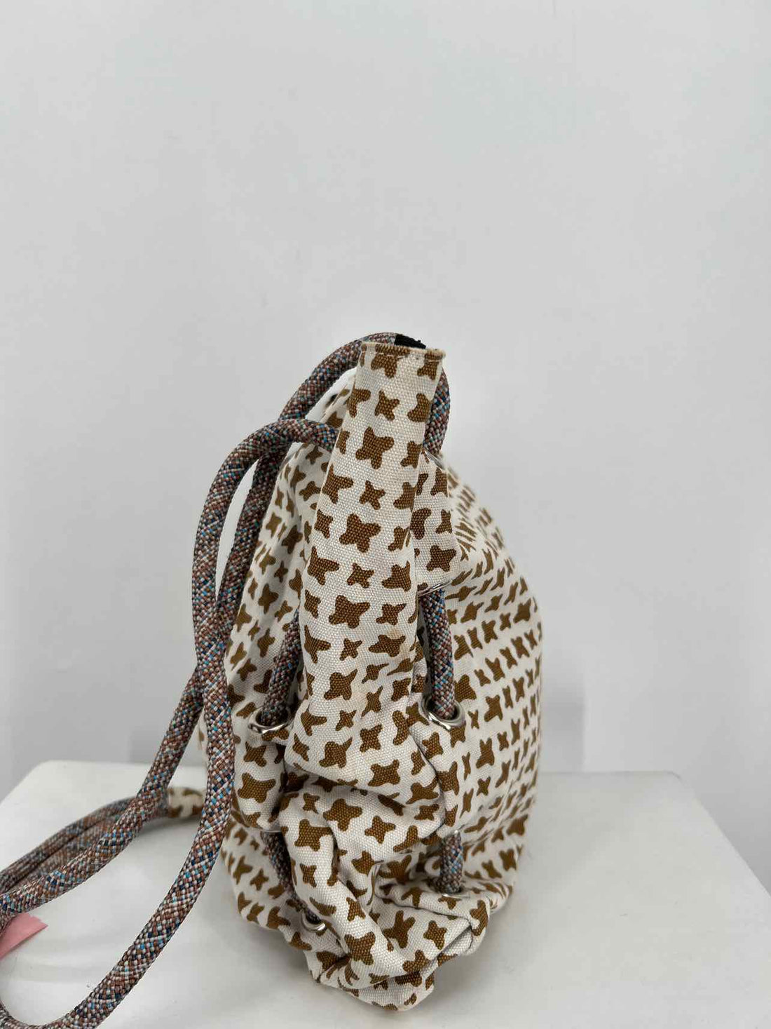 Kavu White & Tan Canvas Pre Owned Hobo