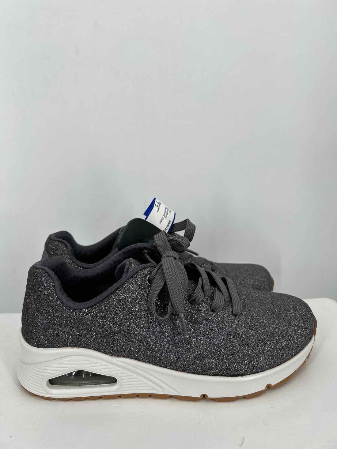 Skechers Women Size 7.5 Gunmetal Glitter Sneakers