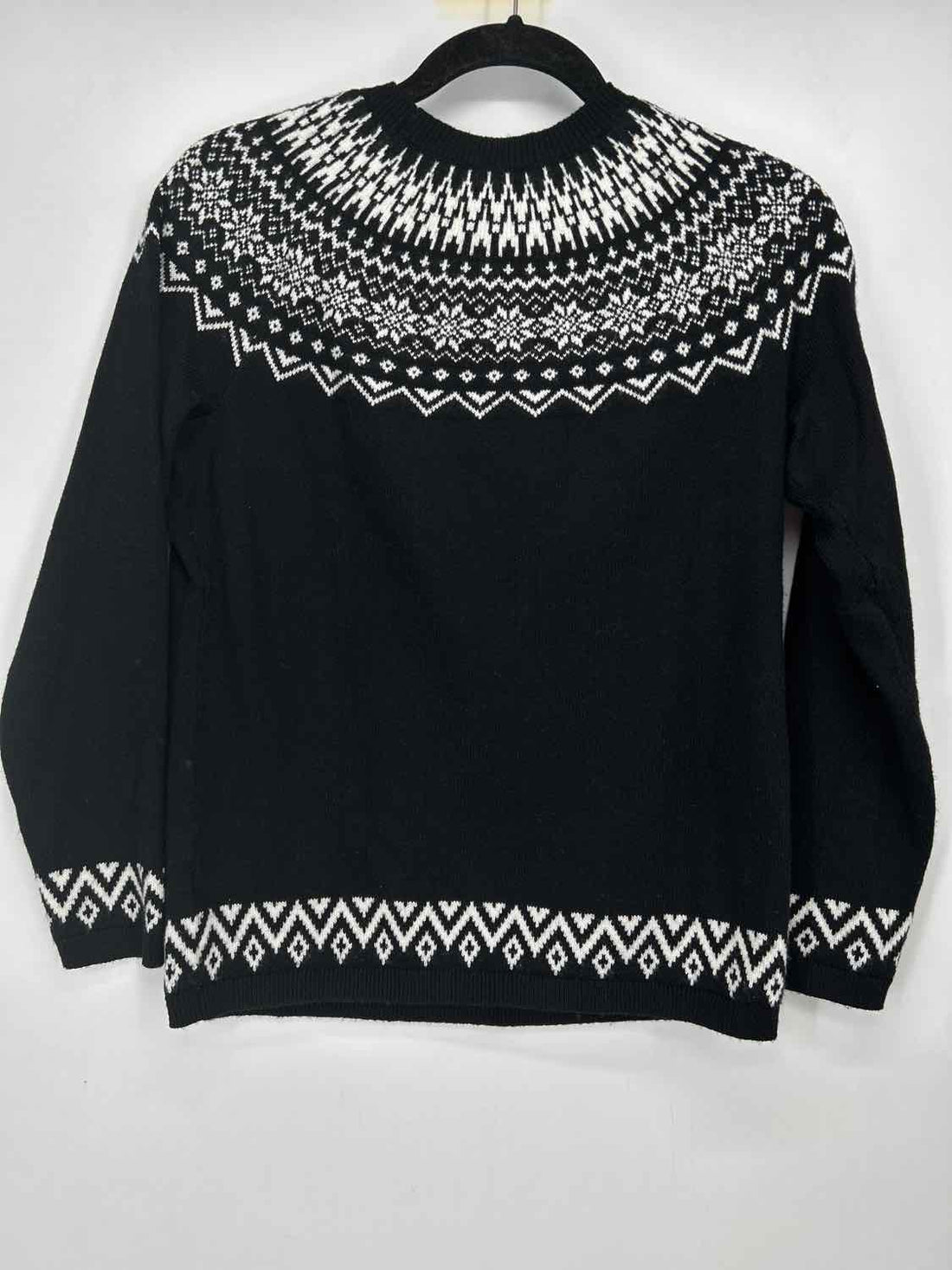Talbots Size S Black & White Print Sweater