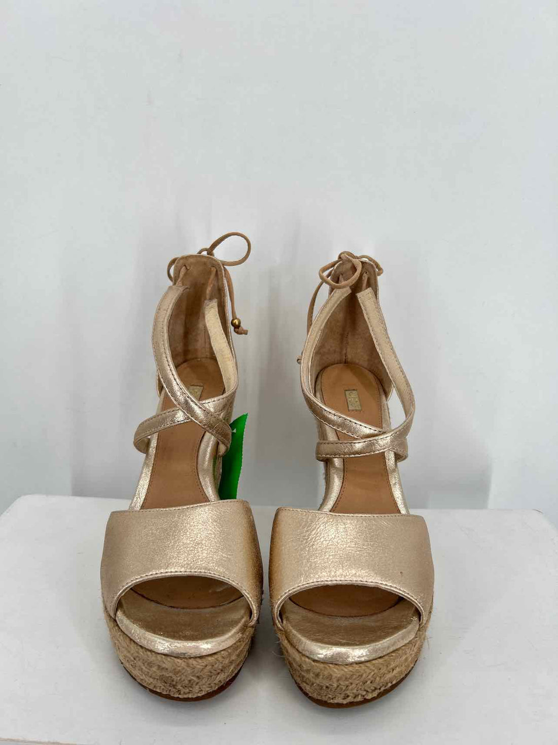 Ugg Women Size 9.5 Gold Espadrilles Wedges