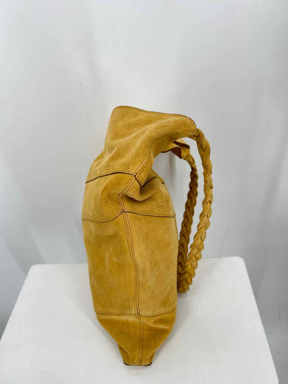 Frye & Co Mustard Suede Pre Owned Hobo