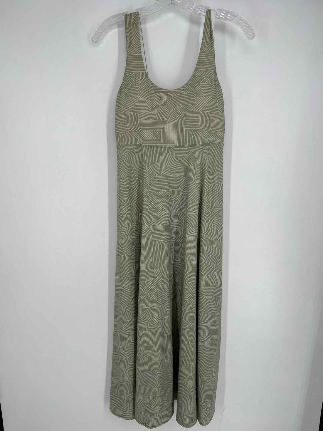 Prana Size S Green Print Sleeveless Dress