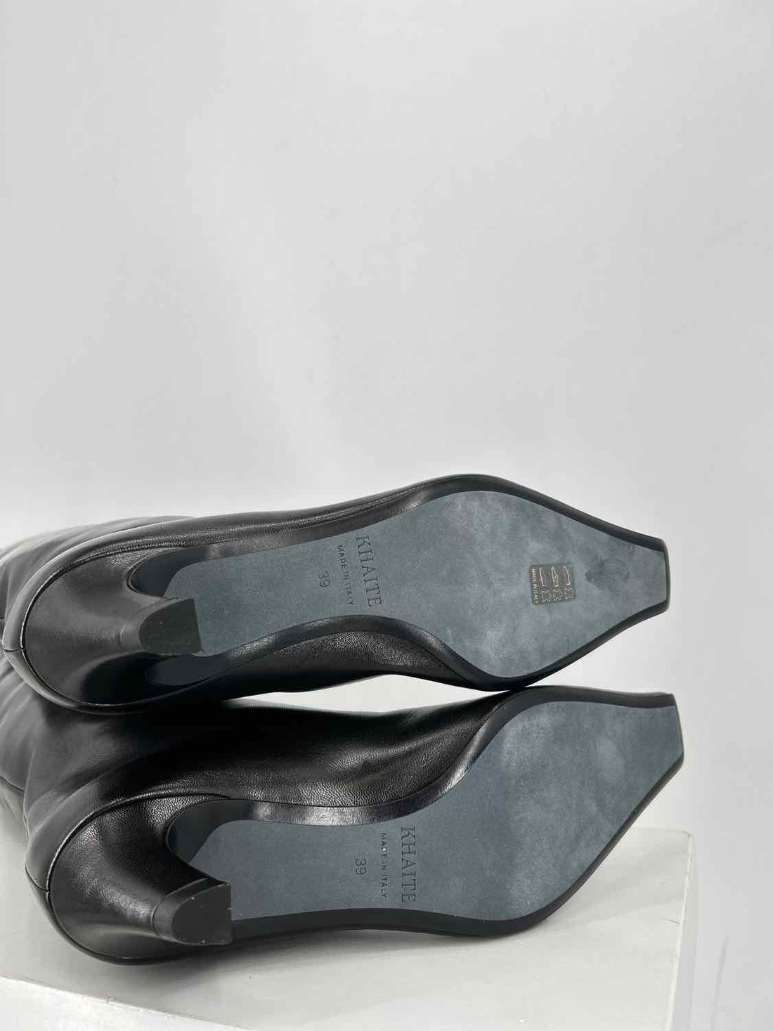 KHAITE Size 39 Genuine Leather Black New LUXURY