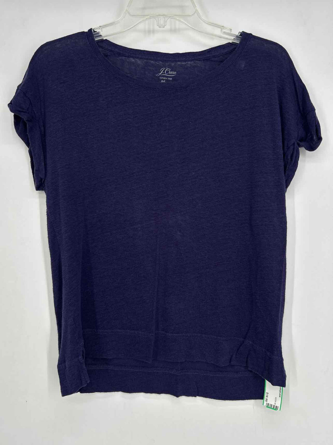 J Crew Size S Navy Linen Short Sleeve