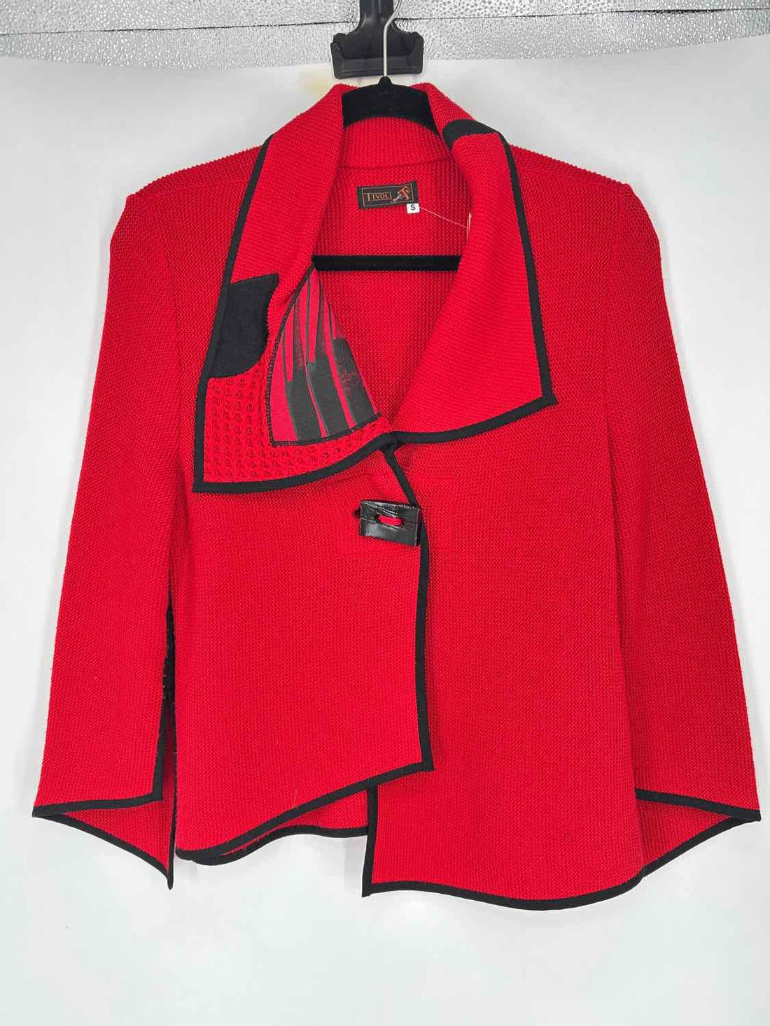 Tivoli of Ireland Size S Red & Black Knit Blazer