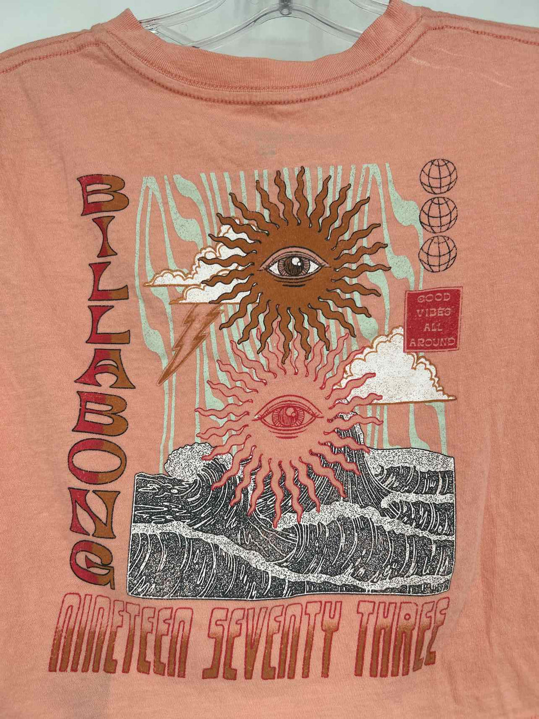Billabong Size XS Peach Short Sleeve