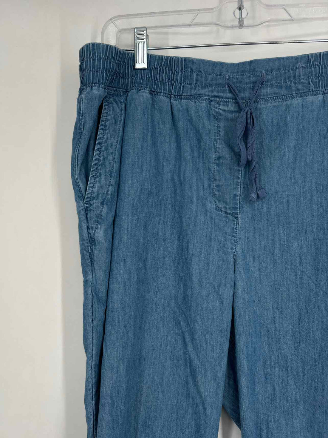 Talbots Size L Chambray Cotton Pants