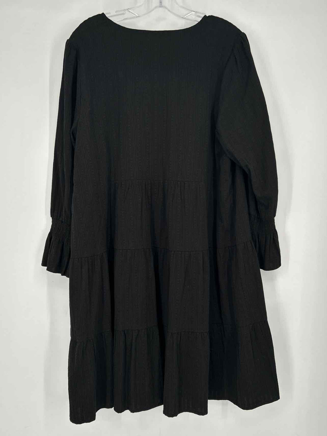 J Jill Size L Black Long Sleeve Dress
