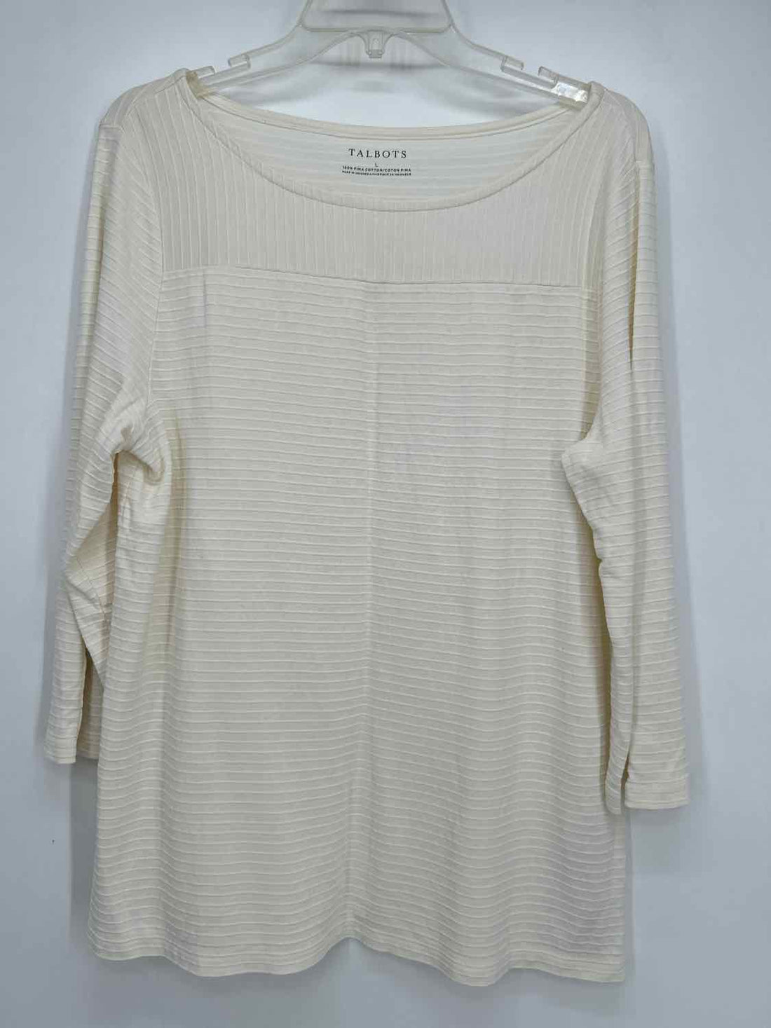 Talbots Size L White Long Sleeve