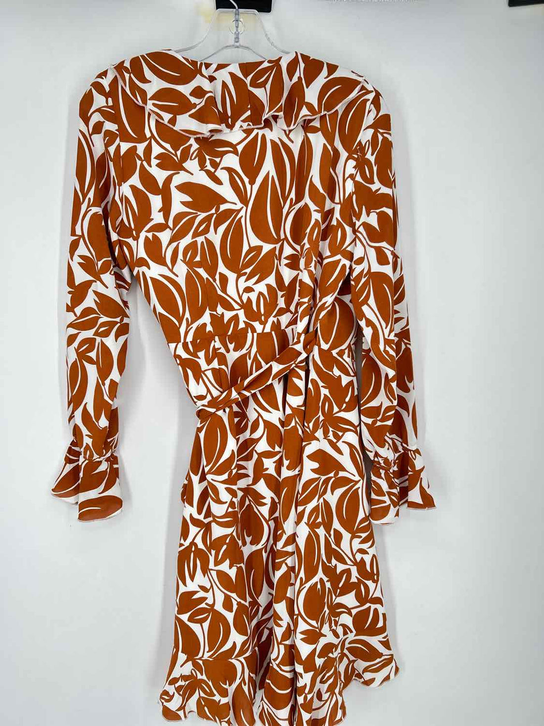Lucy Paris Size S Brown & White Print Dress