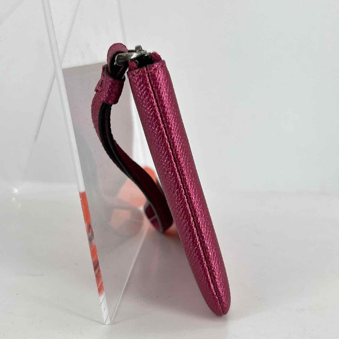 Coach Metallic Pink Pebbled Leather Wallet
