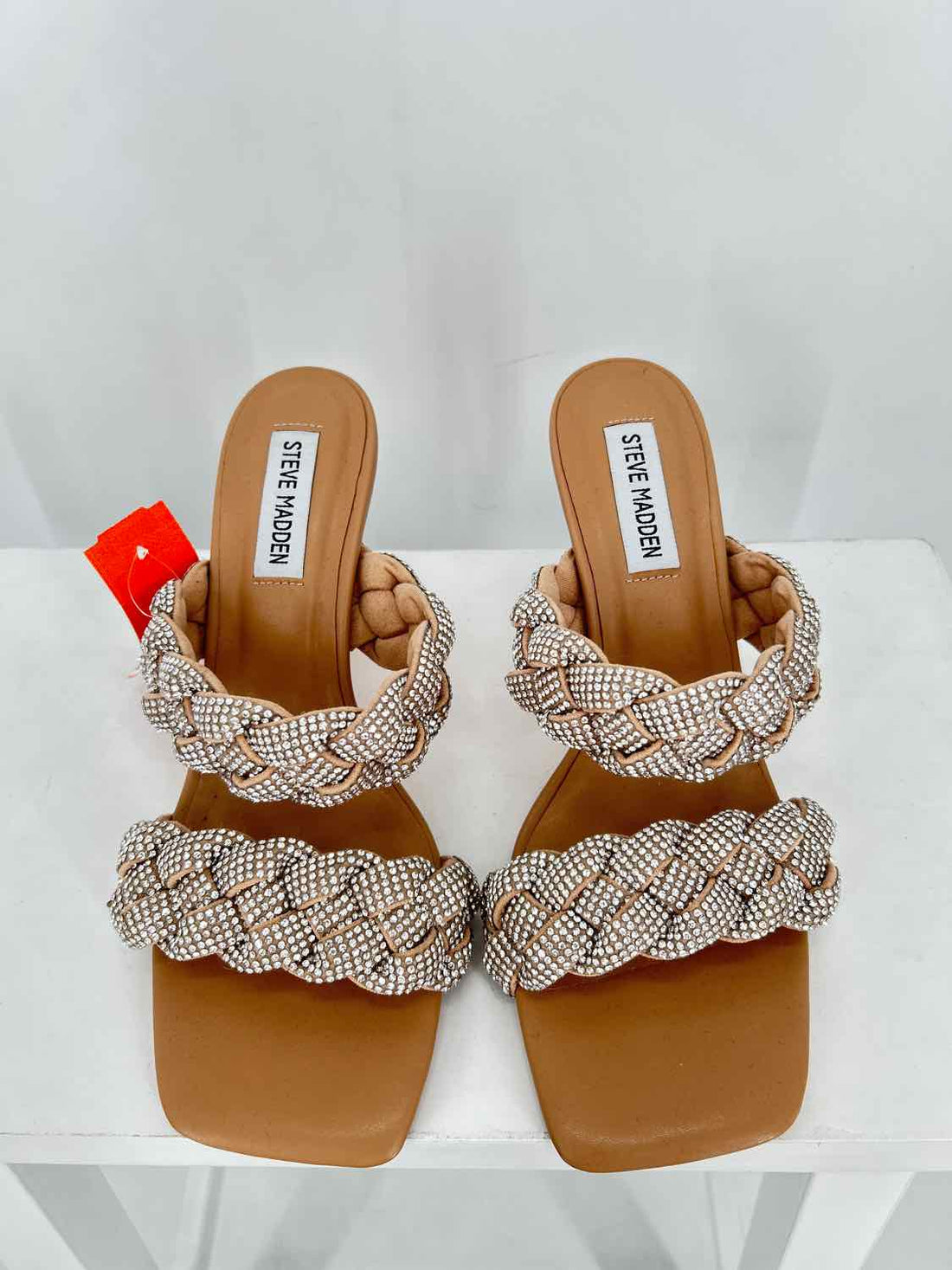 Steve Madden Women Size 7.5 Nude Sparkle Heels