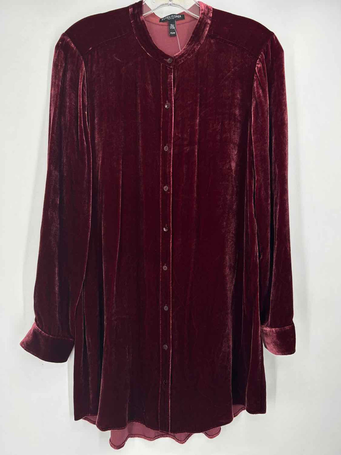 Eileen Fisher Size XS Maroon Velvet Long Sleeve
